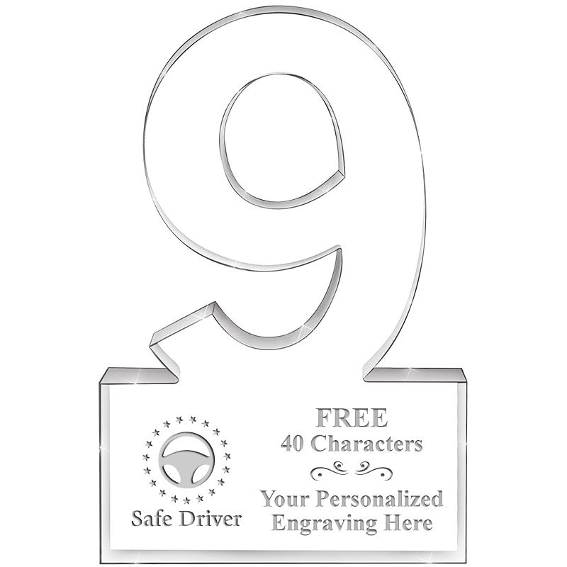 6" 9 YEARS OF SERVICE ACRYLIC