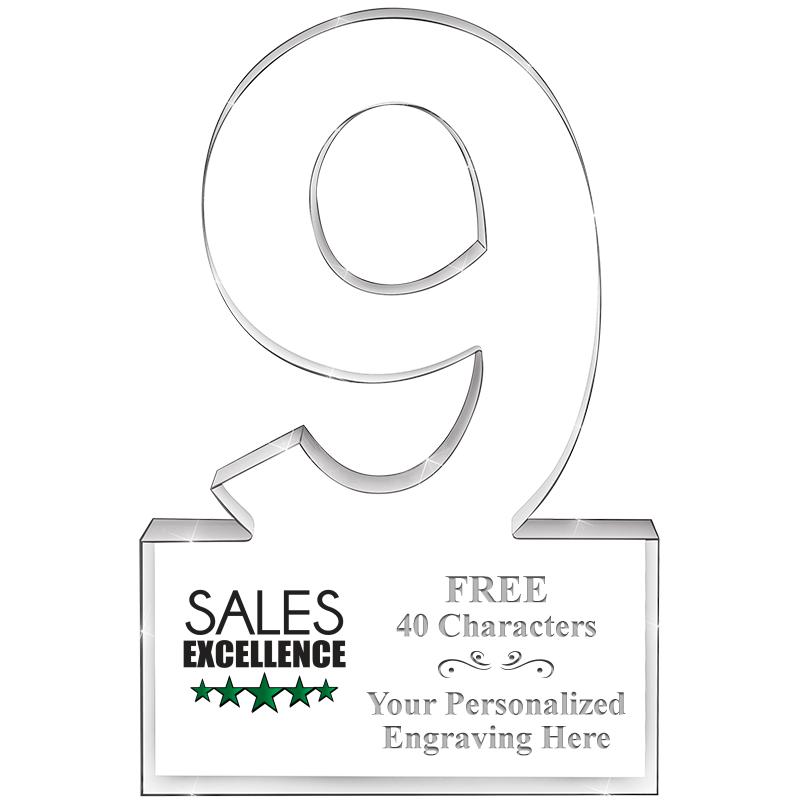 6" 9 YEARS OF SERVICE ACRYLIC