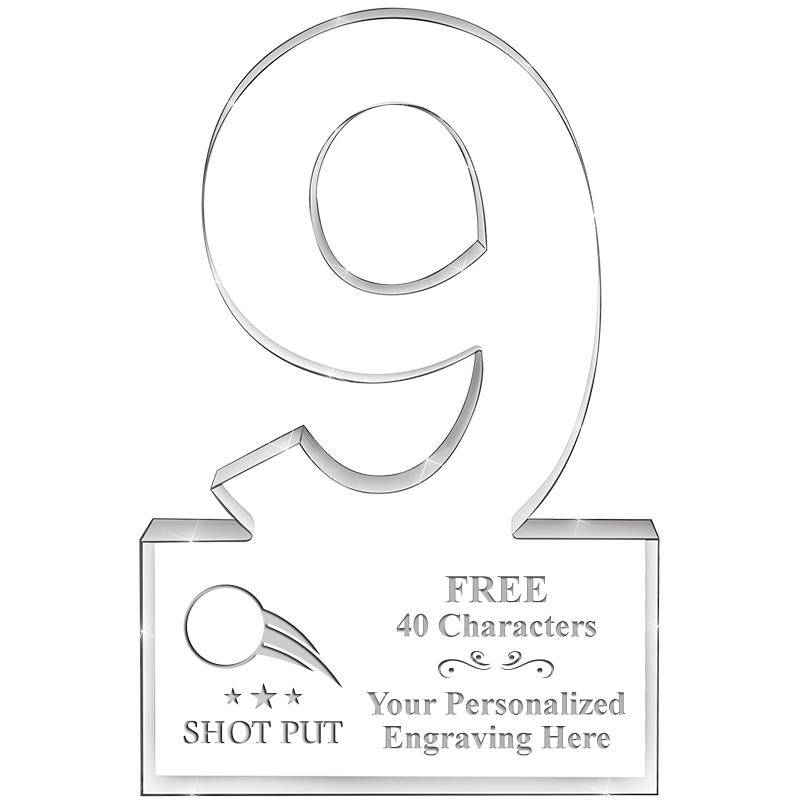 6" 9 YEARS OF SERVICE ACRYLIC