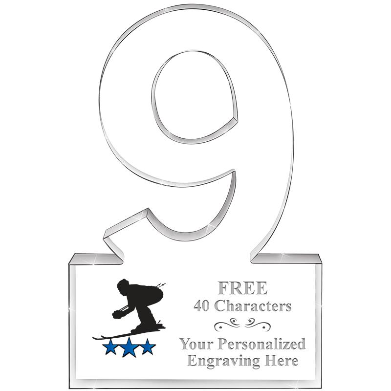 6" 9 YEARS OF SERVICE ACRYLIC