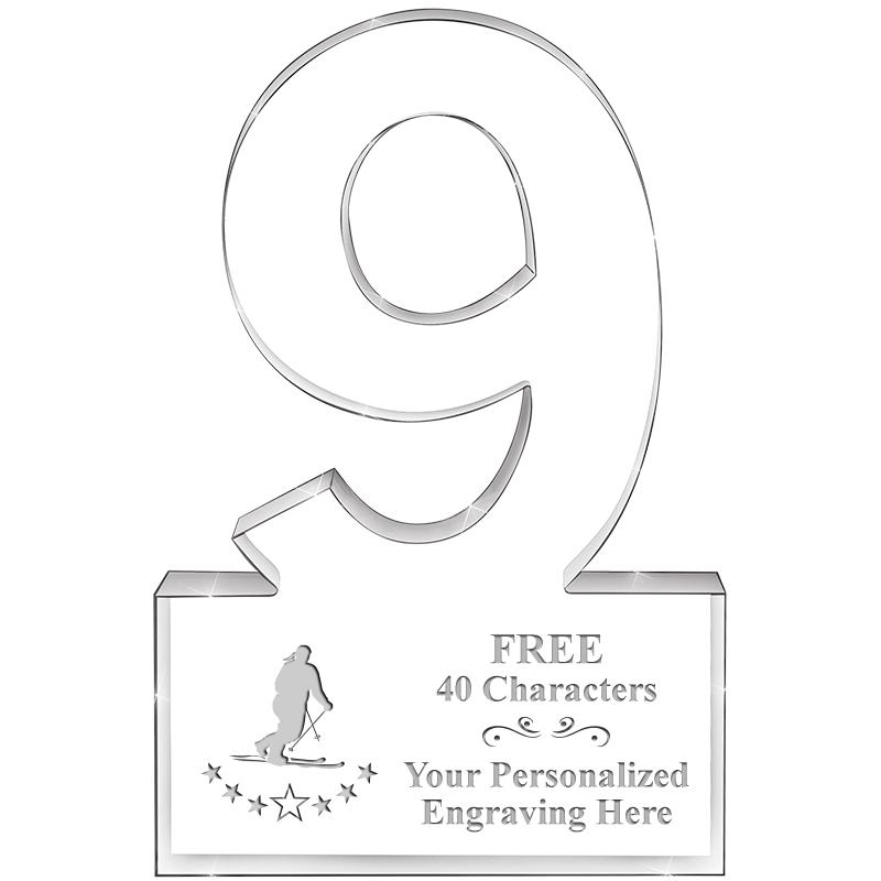 6" 9 YEARS OF SERVICE ACRYLIC