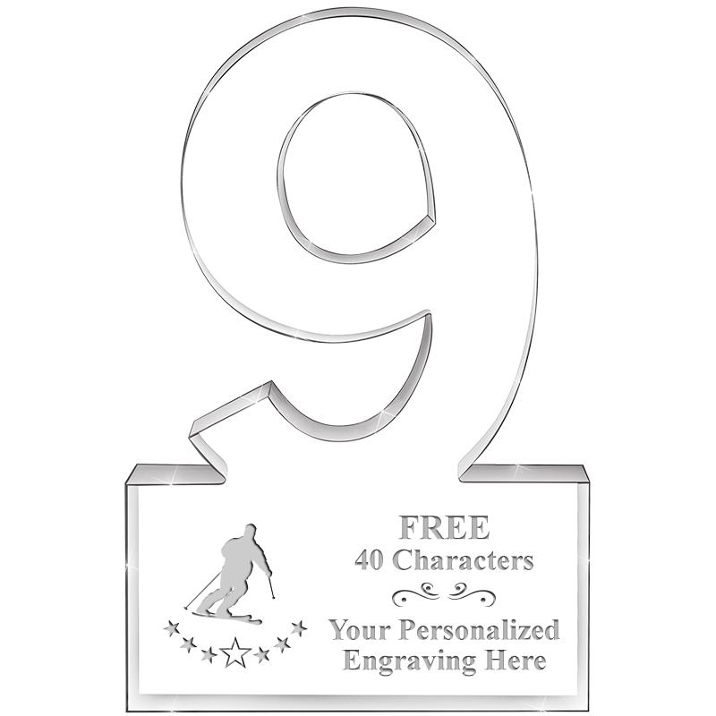 6" 9 YEARS OF SERVICE ACRYLIC