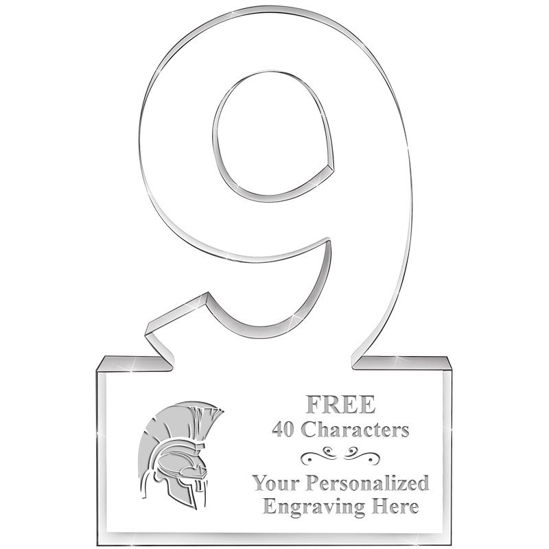 6" 9 YEARS OF SERVICE ACRYLIC