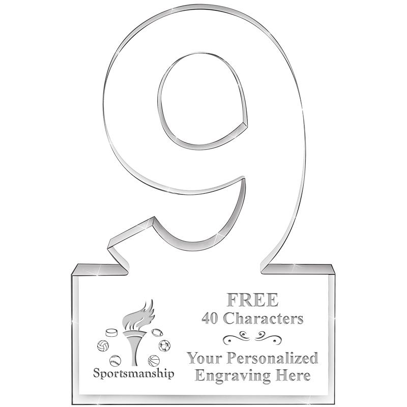 6" 9 YEARS OF SERVICE ACRYLIC