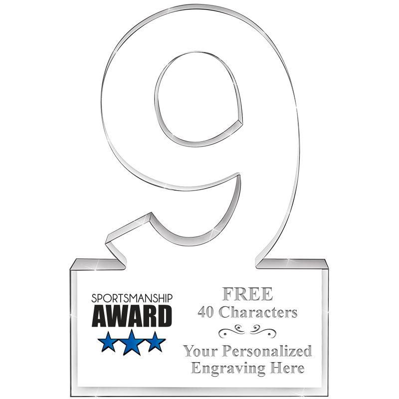 6" 9 YEARS OF SERVICE ACRYLIC