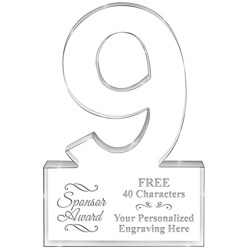 6" 9 YEARS OF SERVICE ACRYLIC