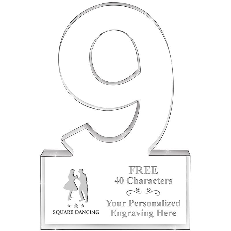 6" 9 YEARS OF SERVICE ACRYLIC