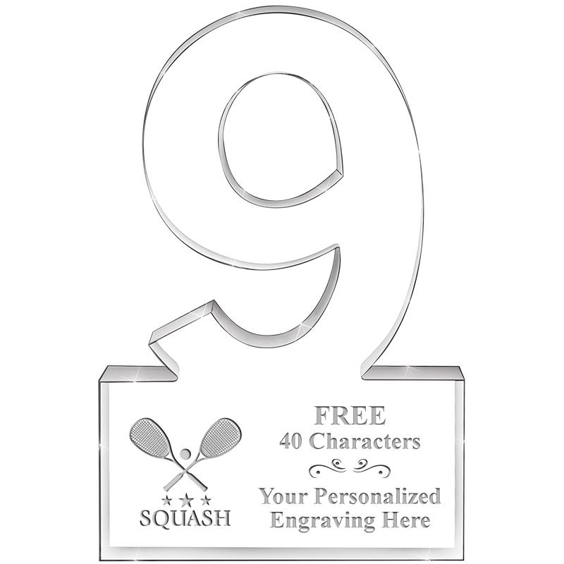 6" 9 YEARS OF SERVICE ACRYLIC