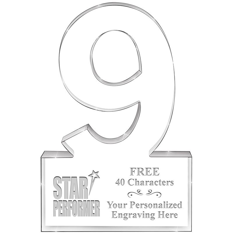 6" 9 YEARS OF SERVICE ACRYLIC