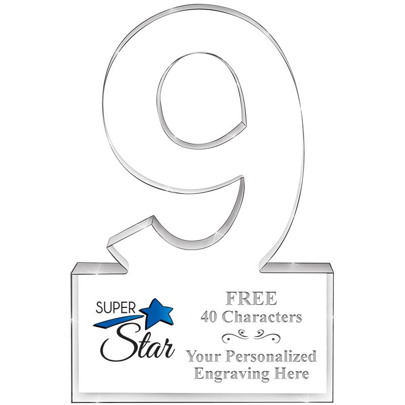 6" 9 YEARS OF SERVICE ACRYLIC