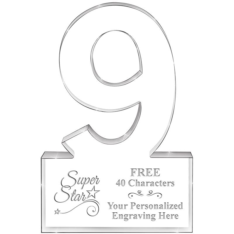 6" 9 YEARS OF SERVICE ACRYLIC