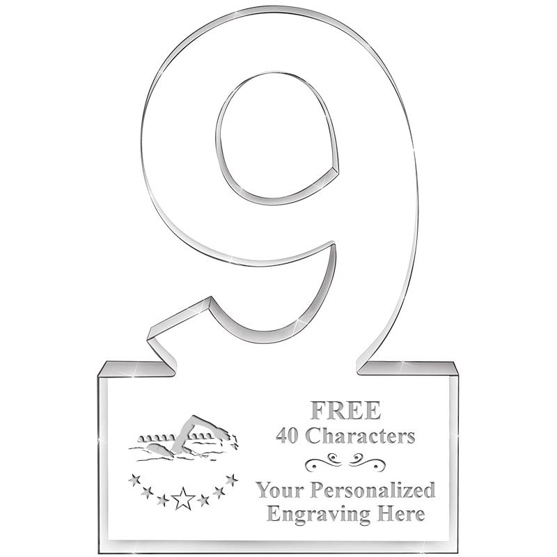 6" 9 YEARS OF SERVICE ACRYLIC