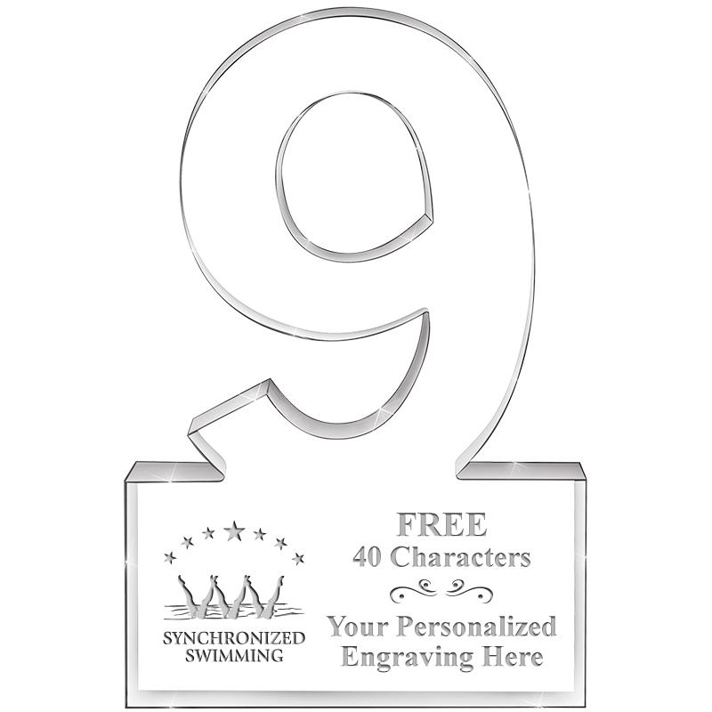 6" 9 YEARS OF SERVICE ACRYLIC