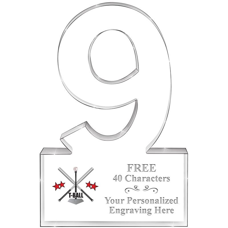 6" 9 YEARS OF SERVICE ACRYLIC