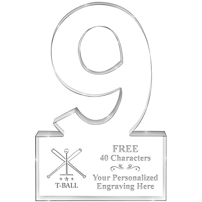 6" 9 YEARS OF SERVICE ACRYLIC