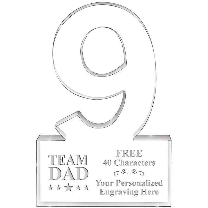 6" 9 YEARS OF SERVICE ACRYLIC