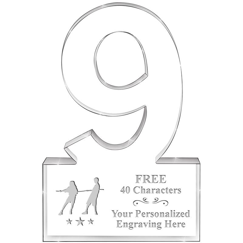 6" 9 YEARS OF SERVICE ACRYLIC