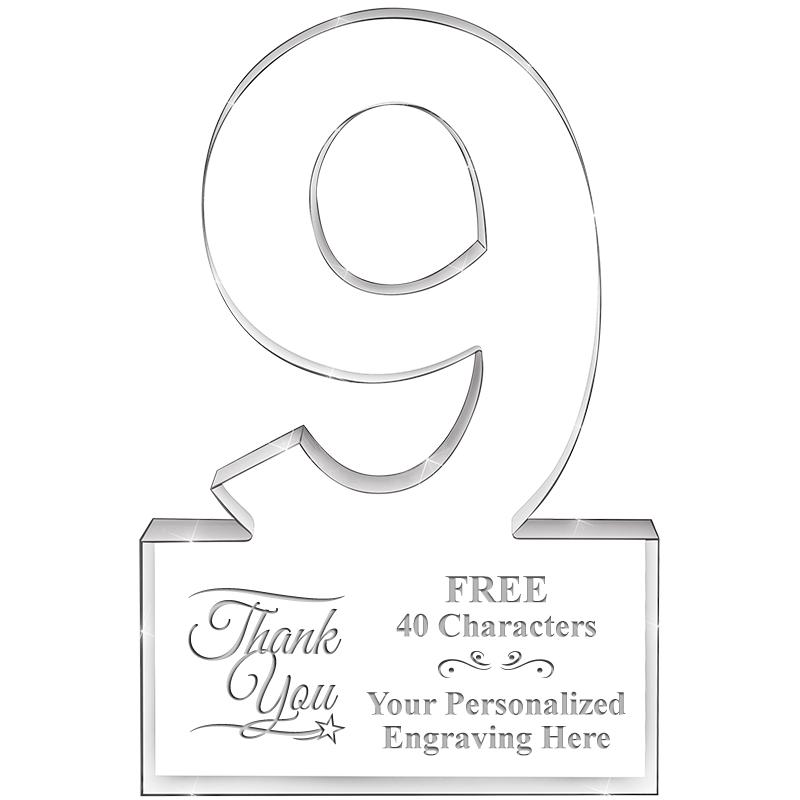 6" 9 YEARS OF SERVICE ACRYLIC