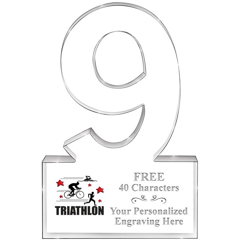 6" 9 YEARS OF SERVICE ACRYLIC