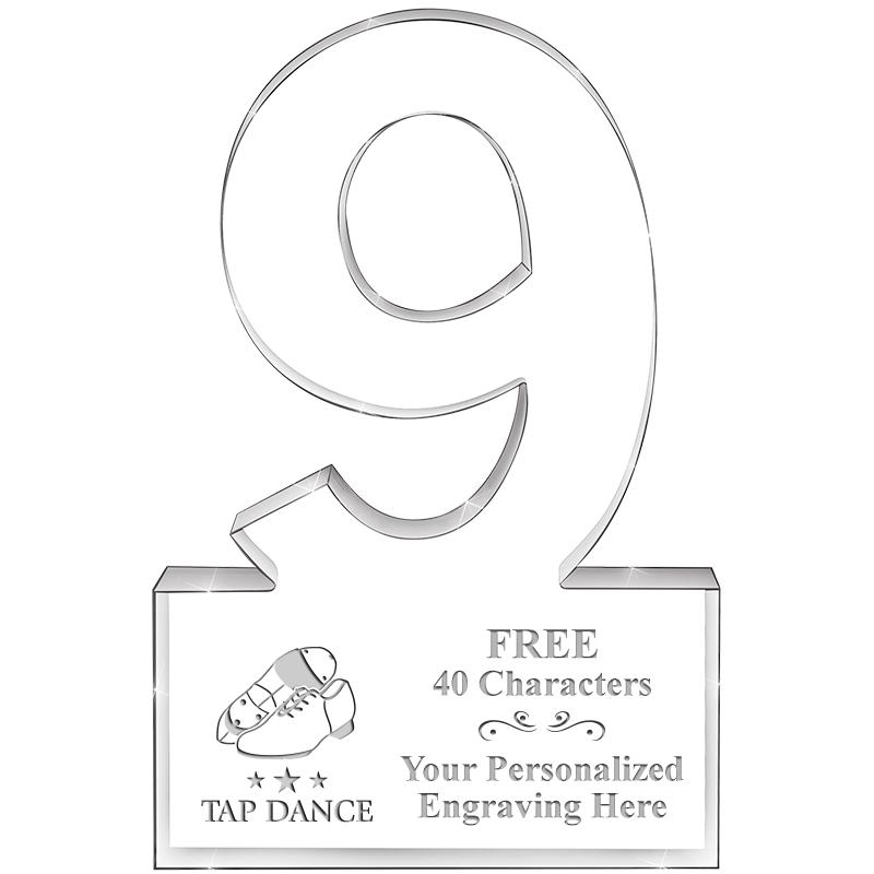 6" 9 YEARS OF SERVICE ACRYLIC