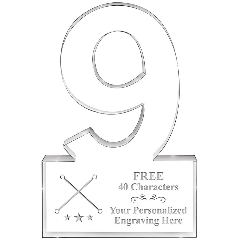 6" 9 YEARS OF SERVICE ACRYLIC