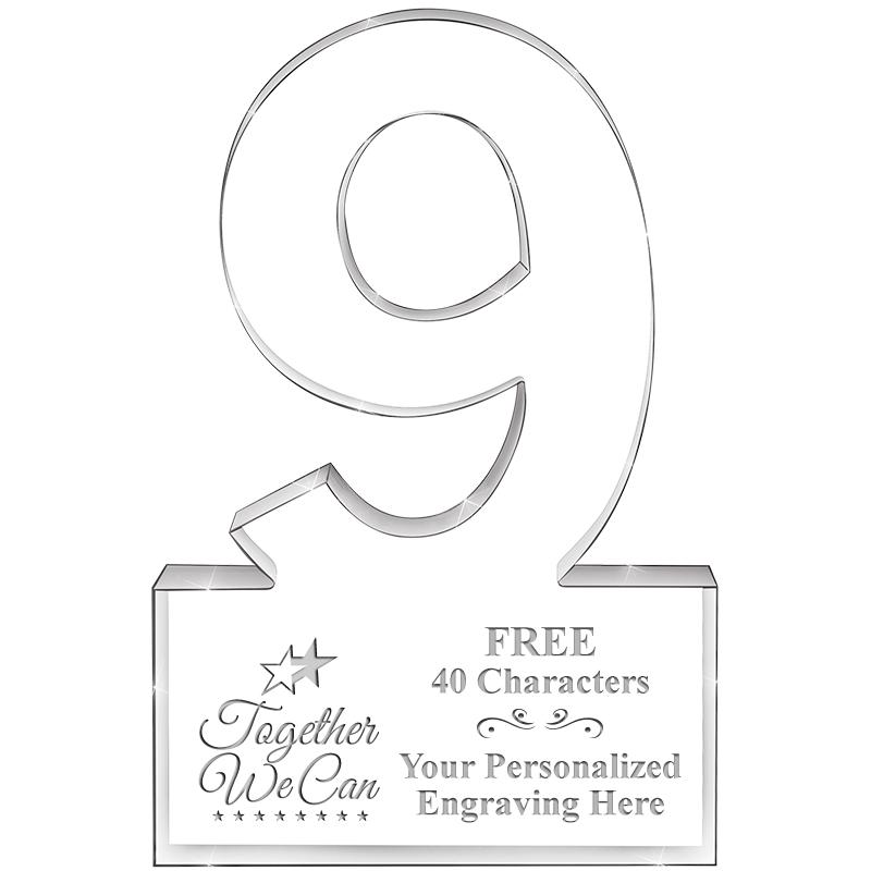 6" 9 YEARS OF SERVICE ACRYLIC