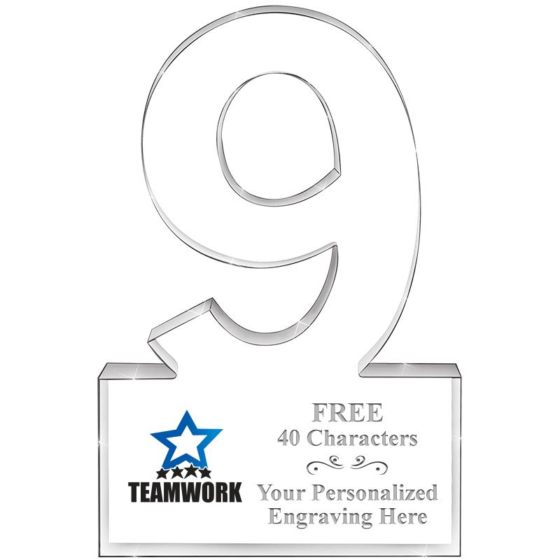 6" 9 YEARS OF SERVICE ACRYLIC