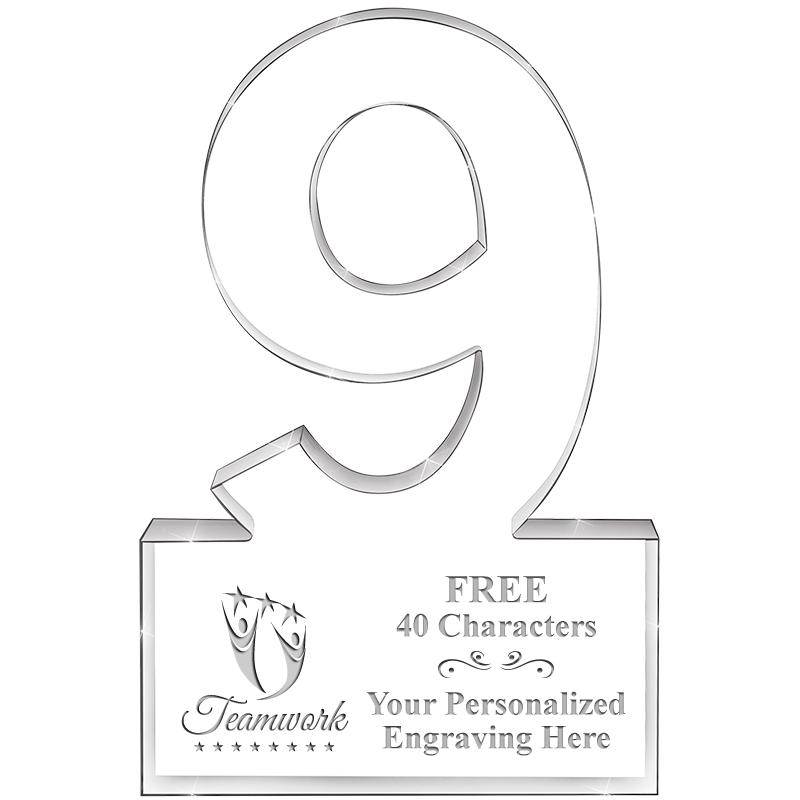 6" 9 YEARS OF SERVICE ACRYLIC