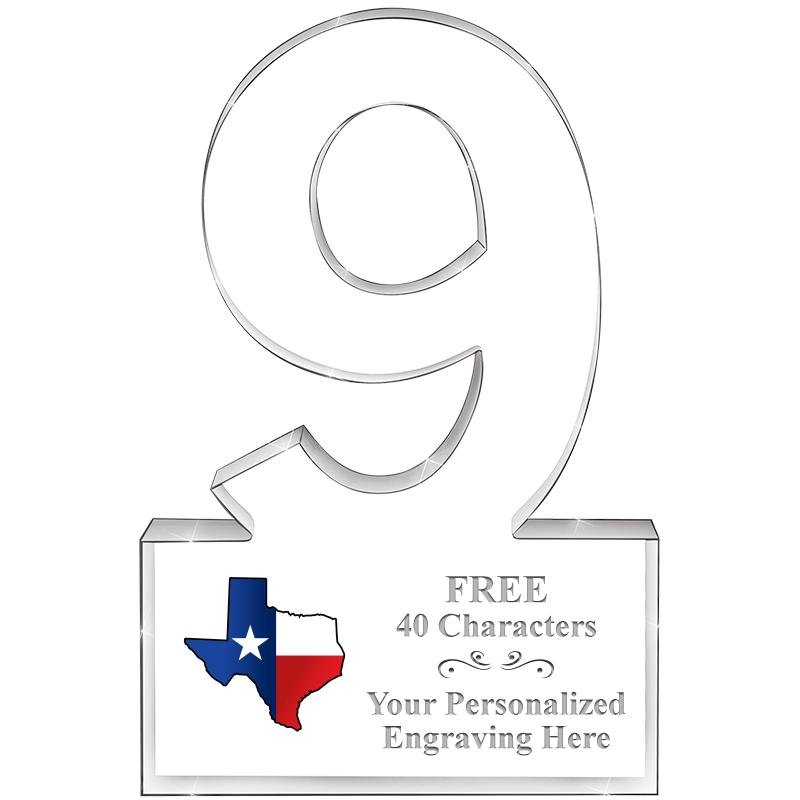 6" 9 YEARS OF SERVICE ACRYLIC