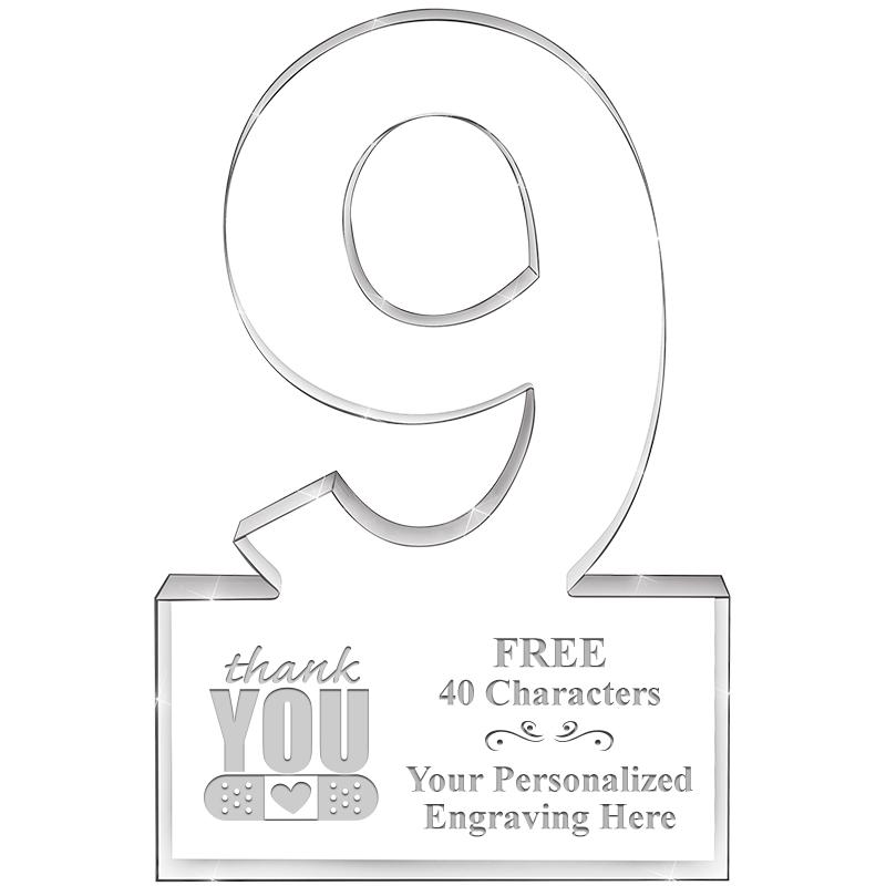 6" 9 YEARS OF SERVICE ACRYLIC