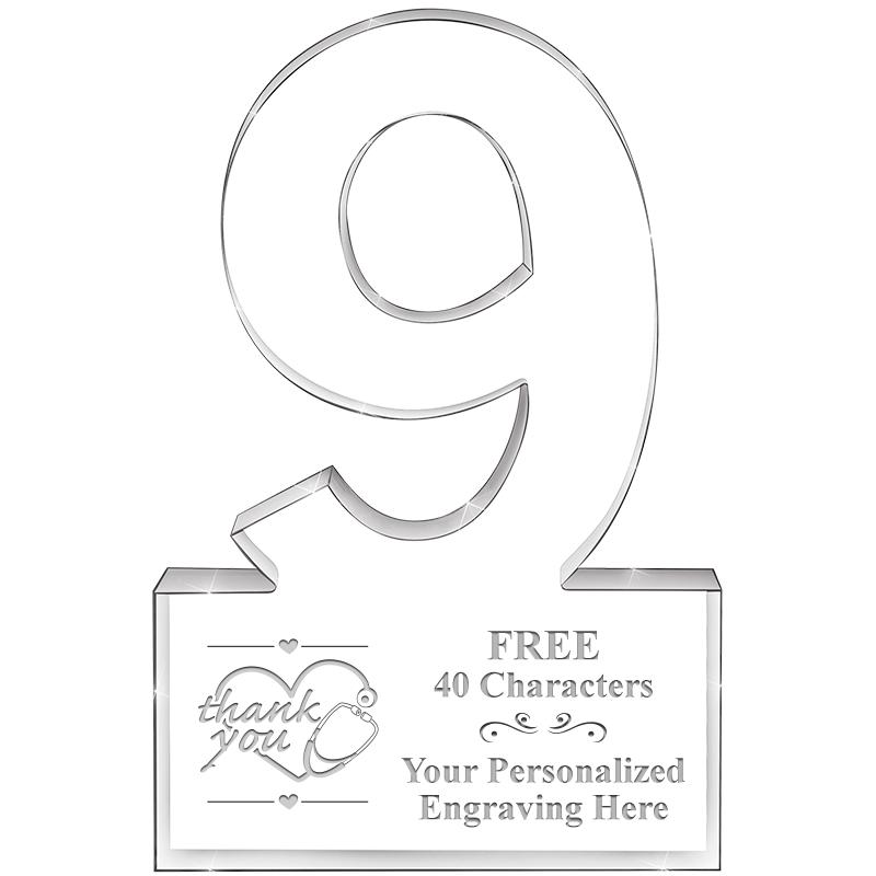 6" 9 YEARS OF SERVICE ACRYLIC