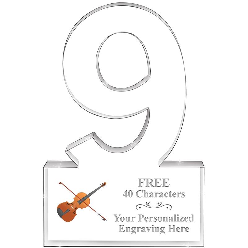 6" 9 YEARS OF SERVICE ACRYLIC