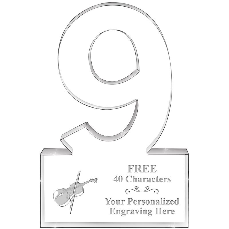 6" 9 YEARS OF SERVICE ACRYLIC