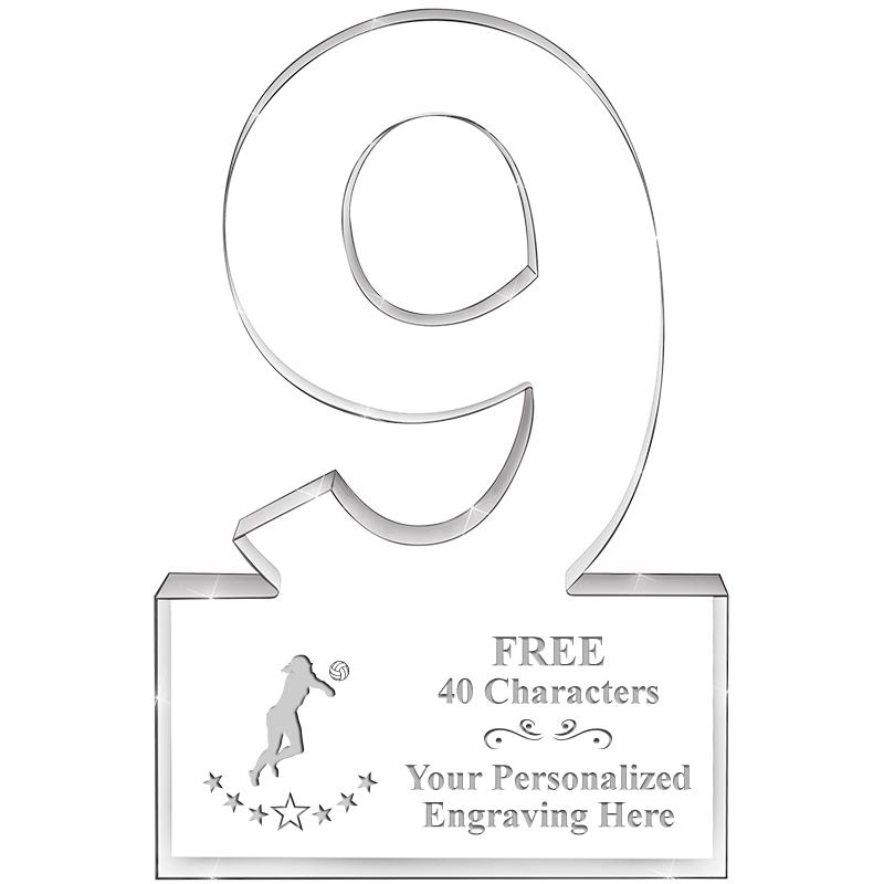 6" 9 YEARS OF SERVICE ACRYLIC