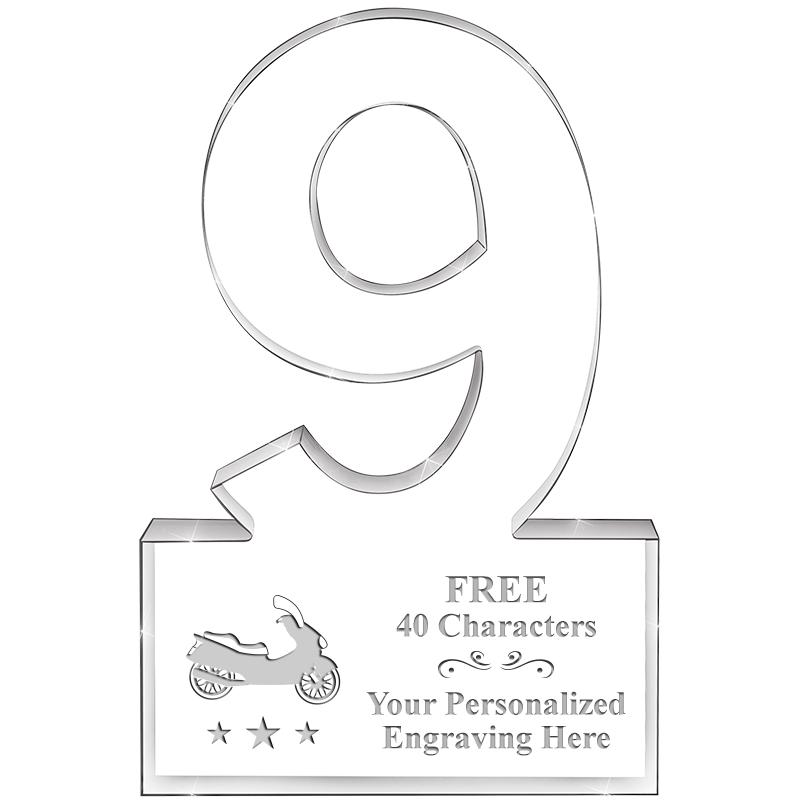 6" 9 YEARS OF SERVICE ACRYLIC