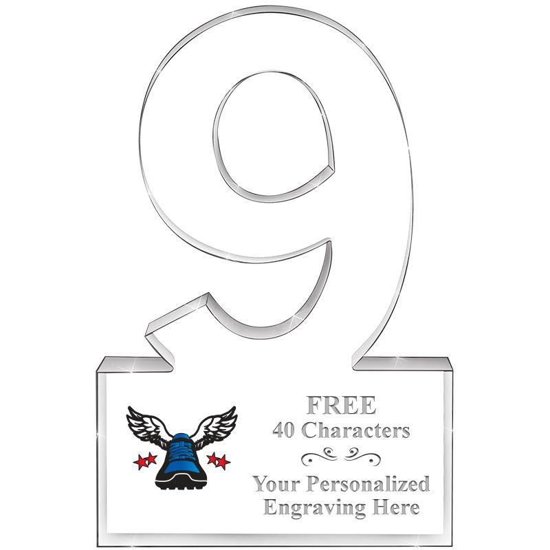 6" 9 YEARS OF SERVICE ACRYLIC