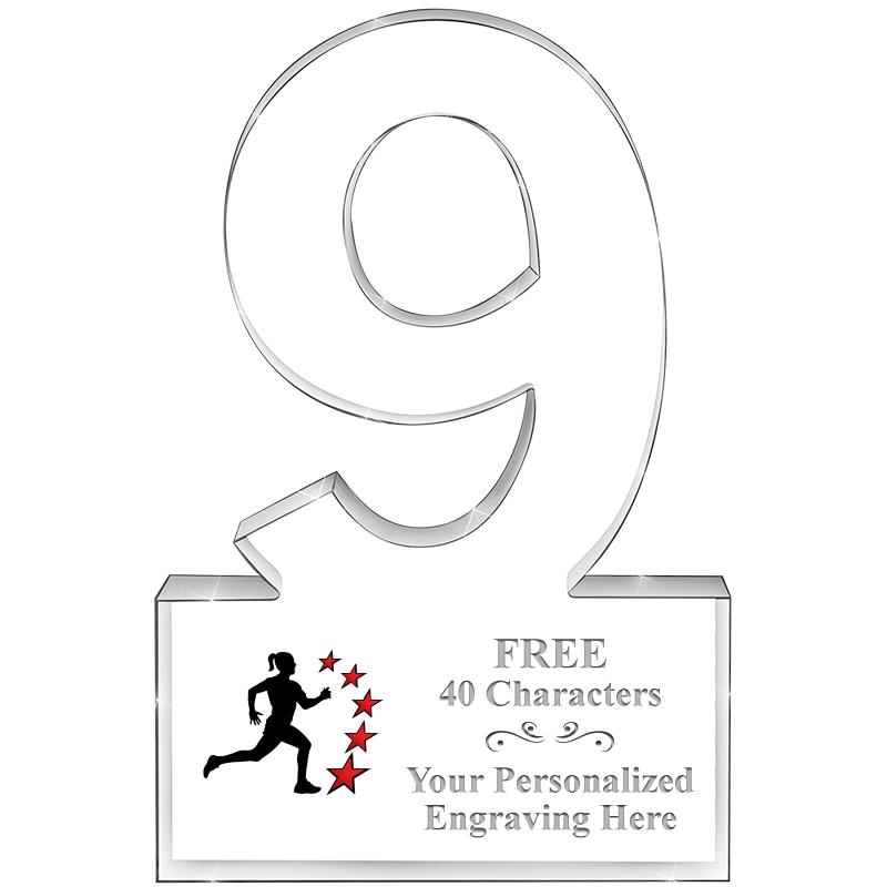 6" 9 YEARS OF SERVICE ACRYLIC