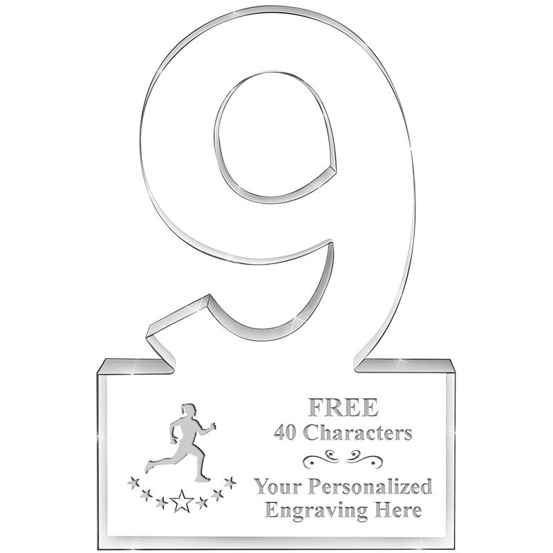 6" 9 YEARS OF SERVICE ACRYLIC