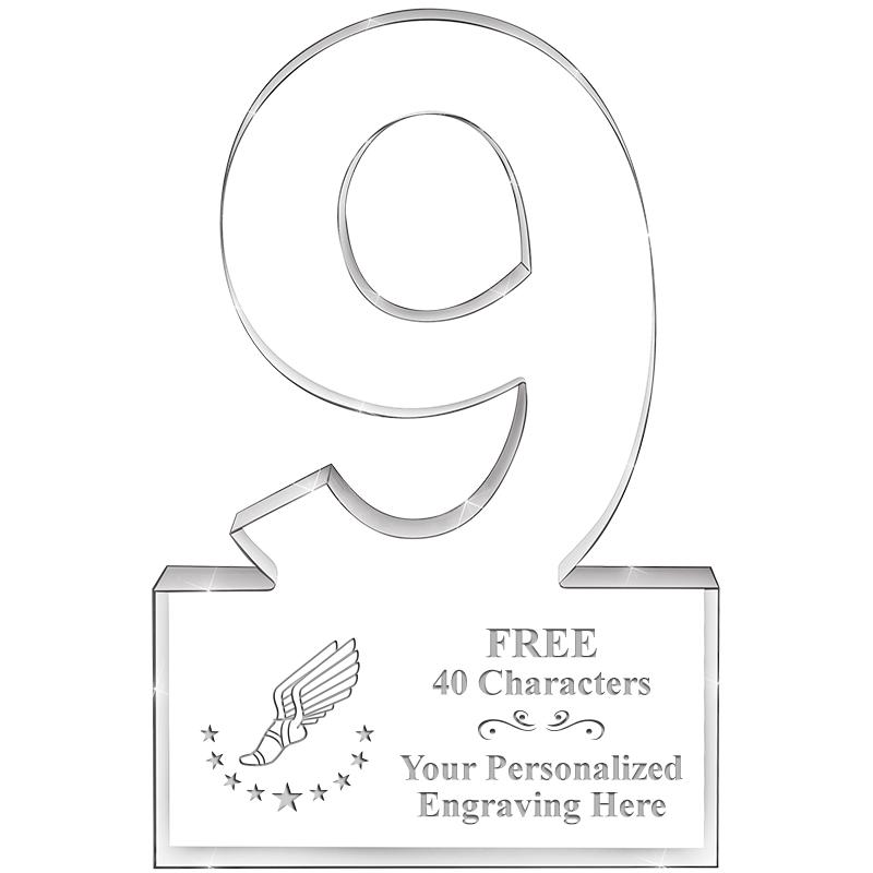 6" 9 YEARS OF SERVICE ACRYLIC