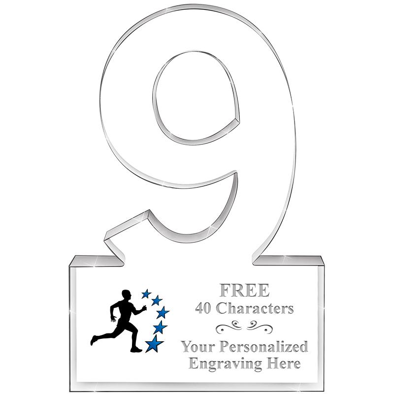 6" 9 YEARS OF SERVICE ACRYLIC