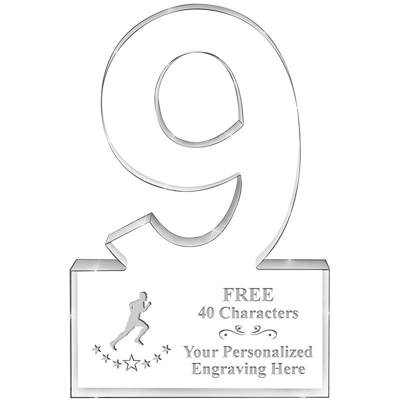 6" 9 YEARS OF SERVICE ACRYLIC