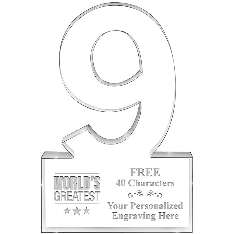 6" 9 YEARS OF SERVICE ACRYLIC