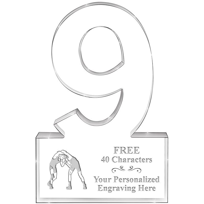 6" 9 YEARS OF SERVICE ACRYLIC