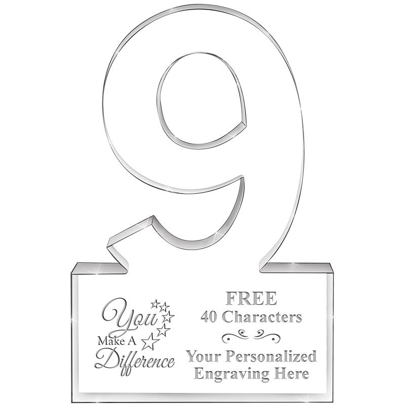 6" 9 YEARS OF SERVICE ACRYLIC