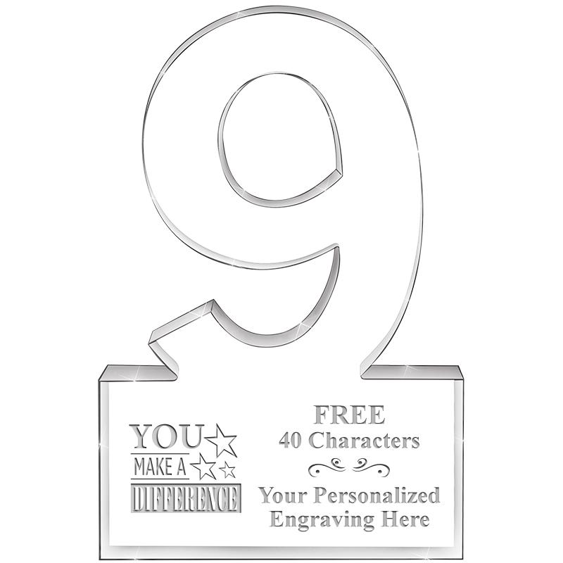 6" 9 YEARS OF SERVICE ACRYLIC