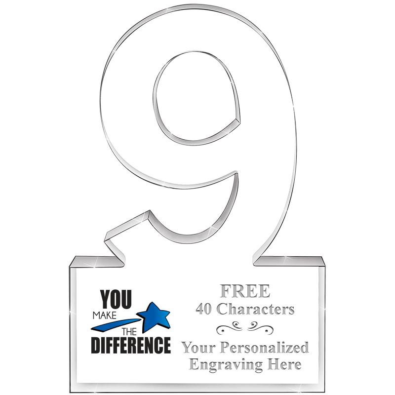 6" 9 YEARS OF SERVICE ACRYLIC