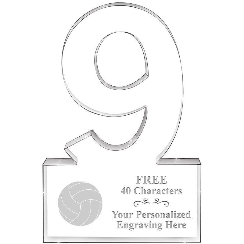 6" 9 YEARS OF SERVICE ACRYLIC