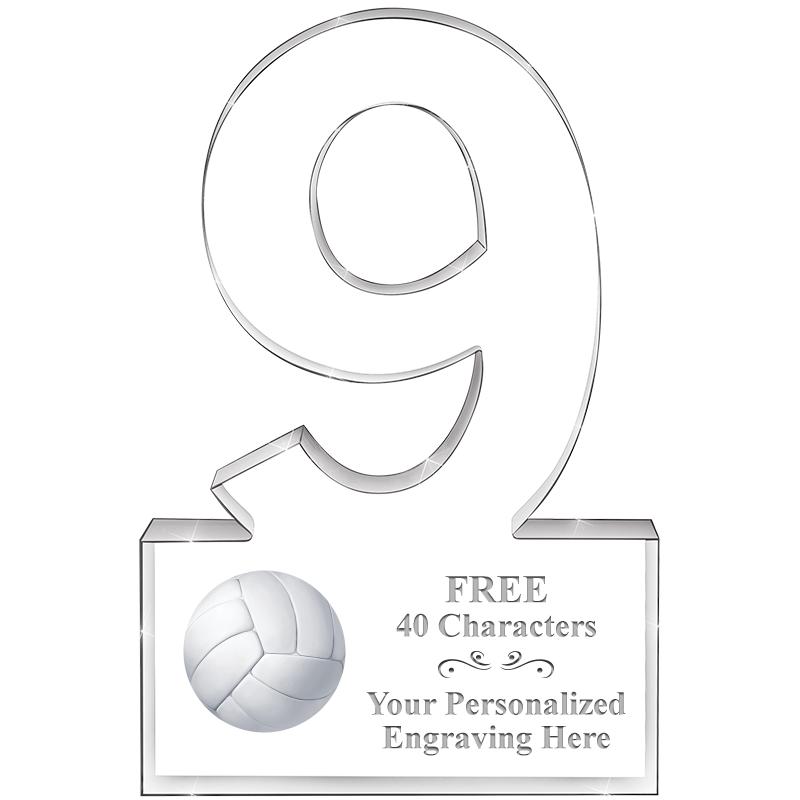 6" 9 YEARS OF SERVICE ACRYLIC