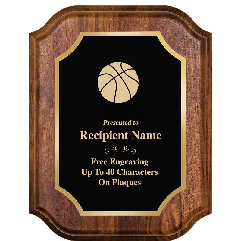 7" X 9" WALNUT LIFETIME PLQ