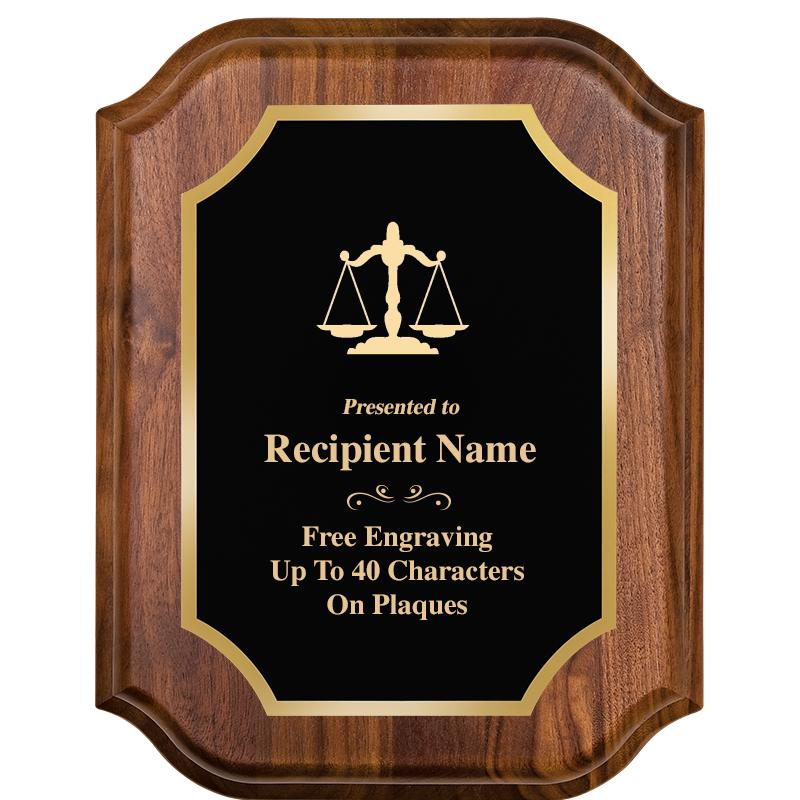 7" X 9" WALNUT LIFETIME PLQ